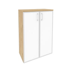 Шкаф средний широкий ОНИКС О.СТ-2.4Р вхите Тиквуд Светлый / ONIX O.ST-2.4R white