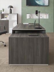 Комплект мебели для кабинета руководителя Атлас №04 Бренсон Трюфель Серый камень Антрацит / Atlas