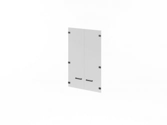 Двери стеклянные ЛЕМО Л-022 Прозрачные тонированные серые / LEMO L-022