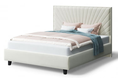 Кровать 160 на 200 Леона, 2000кс1600мм, серо-белый / 2000x1600мм,