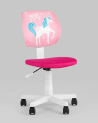 Кресло компьютерное детское ЛОЛО Уникорн пластик белый / Unicorn