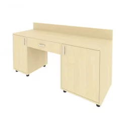 Стол с 2-мя тумбами и бортиком (правый) ЛИГХТ С-СТ-170 Пр Клен / LIGHT