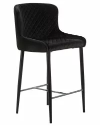 Стул полубарный ДОБРИН CХРИСТИАН 65 черный велюр В108-77 / DOBRIN CHRISTIAN V108-77