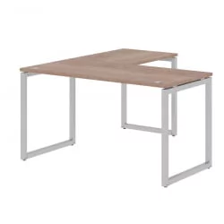 Стол угловой правый КСТЕН-К КСКCТ 1415 Р Дуб Сонома Алюминий / XTEN-Q XQCT R