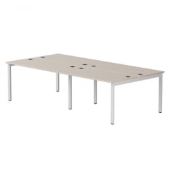 Бенч-система на 4 места на металлокаркасе, опоры 45 гр Еверпроф ЕВО 254С015 (2360) Кашемир Белый / Everprof EVO 254S015