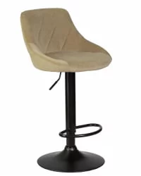 Стул барный ДОБРИН ЛОГАН БЛАCК Мокко велюр МДЖ9-9 / DOBRIN LOGAN BLACK MJ9-9