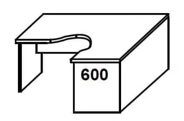 Стол письменный правый СА-4 Пр Венге Магия