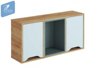 Полка навесная РИCХ ПН-001 Миндаль/Глиняный серый/дуб крафт золотой / RICH