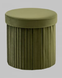Пуф складной с ящиком Сторе Роунд травяной / Store Round