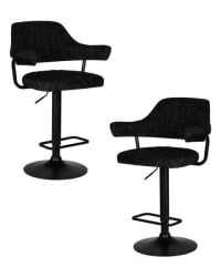Стул барный ДОБРИН CХАРЛЙ БЛАCК (черный твид (ЛЕО18)) 2 шт / DOBRIN CHARLY BLACK (LEO18))