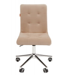Кресло для оператора CХАИРМАН 030 чроме ткань Т-6 Бежевый / CHAIRMAN chrome T-6