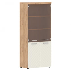 Шкаф комбинированный с топом Торр ЛУКС ТЛХC 85.2 Дуб Бофорд Латте / Torr LUX TLHC