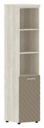 Шкаф колонка с глухой малой дверью и топом (правый) Торр ЛУКС ТЛХC 42.5 Р Сосна Эдмонд Капучино / Torr LUX TLHC R