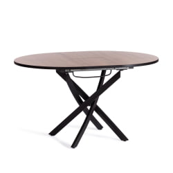 Стол МАНЗАНА ЛДСП/ХПЛ/металл, 100 х 100+30 х 75 см, Дуб Вотан/черный / MANZANA ЛДСП/HPL/металл,