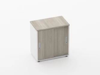 Тумба-купе Дека 9.02.08 Дуб Сантана светлый/Белый / Deka