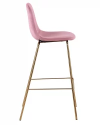 Стул барный Валенсия Пыльно-розовый с золотыми ножками