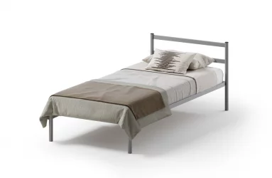 Односпальная кровать Метта 900кс2000 Серая / 900x2000