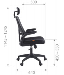 Кресло руководителя CХАИРМАН CХ633 Черный / CHAIRMAN CH633