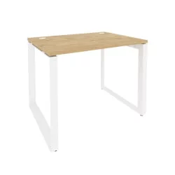 Стол рабочий на О-образном м/к ОНИКС О.МО-СП-1.7 Тиквуд Светлый/Белый / ONIX O.MO-SP-1.7