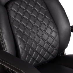 Кресло Атлант рецикл. кожа/иск. кожа, черный / Atlant