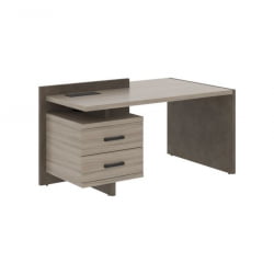 Стол руководителя левый ВООД&СТОНЕ СФ-531331 Дрифтвуд Бетон Чикаго темный / WOOD&STONE