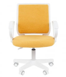 Детское кресло CХАИРМАН ТИН (КИДС) 112 белый пластик БАРНИ (БАРНИ) Лимон / CHAIRMAN (KIDS) (BARNI)