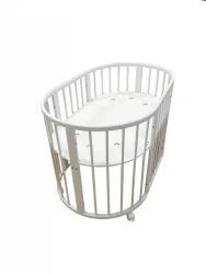 Люлька для новорожденных Меррй Хаппй Мини матовая Белая (3 в 1) / Merry Happy Mini