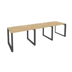 Рабочая станция на О-образном м/к ОНИКС О.МО-РС-3.1.8 Тиквуд Светлый/Антрацит / ONIX O.MO-RS-3.1.8