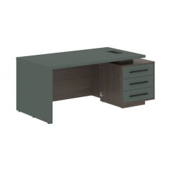 Стол руководителя правый ВЕЛИОН ВCТ 1890 Р Нефрит Дуб Сильвер / VELION VCT R