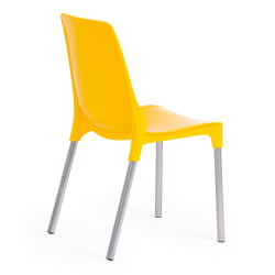Стул ГЕНИУС (мод 75) металл/пластик, 46кс56кс84cм, желтый/ножки хром / GENIUS (mod 46x56x84cм,