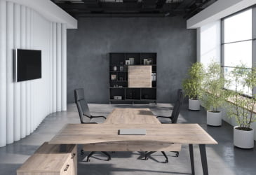 Кабинет руководителя ДЖАЙ №2 Дуб Каньон Антрацит / JAY