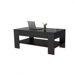 Стол журнальный БеаутйСтйле 26 Венге/стекло черное / BeautyStyle