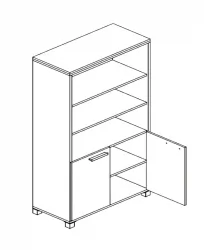 Шкаф для документов Л.Ш-5 орех