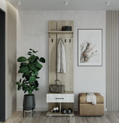 Напольная вешалка для одежды Пайн ПП 5 Дуб Ривьера Бетон Пайн