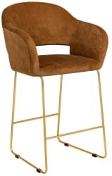 Стул барный Оскар (Б) Браун/ЛинкЗолот / Oscar