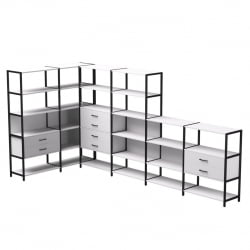Набор стеллажных систем Еверпроф ЕВО №18 Белый Черный / Everprof EVO