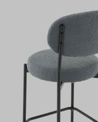 Стул полубарный Бриф ДД ПБ букле темно-серый / DD
