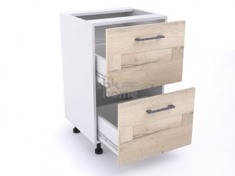 Стол с ящиками СЯ-60 (2), Дублин (600*470*820) Дуб галифакс белый, 21621