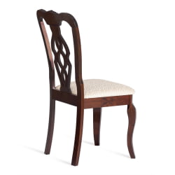 Стул Афродита/ Апхродите дерево гевея, 46х54х99см, Каппучино , ткань кремовая с рисунком (А04) / Aphrodite Cappuchino