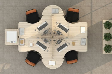 Набор мебели для персонала Глассй №2 / Glassy