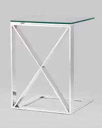 Журнальный стол КРОСС 40кс40 Серебро / 40x40