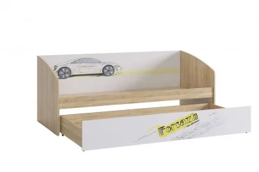 Кровать Форсаж МКФ-07 Дуб сонома/белый / MKF-07