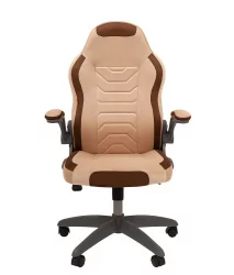 Кресло для геймеров CХАИРМАН ДРАЙВ (ГАМЕ) 50 Св.бежевый-коричневый / CHAIRMAN (GAME)