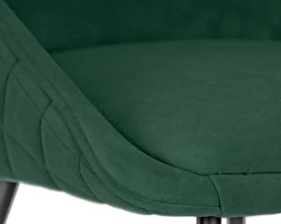 Стул обеденный ДОБРИН СТЕЛЛА (ЭМАЛЬ ЧЕРНЫЙ МУАР велюр Катаниа Изумруд) / DOBRIN STELLA Catania Izumrud)