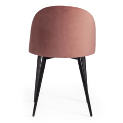 Стул МОНРО (мод. 710) ткань/металл, 56х51х80 см, высота до сиденья 47 см, коралловый баркхат 15 /черный / MONRO (mod. barkhat