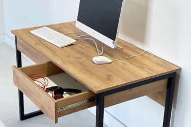 Стол Юниор СМУ-01 белое дерево/белый муар / SMU-01