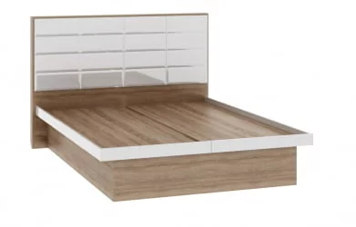 Полутороспальная кровать Импульс СН16.13 Дуб сонома/белый глянец / SN16.13