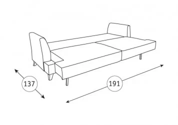 Бежевый диван Дамаск ТД 214. Лаундж 5 Бежевый/ Фибра 2378/4 Зигзаг