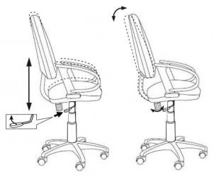Кресло для оператора Бюрократ CХ-1300/Т-15-21 черный / CH-1300/T-15-21