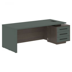 Стол руководителя правый ВЕЛИОН ВCТ 2290 Р Нефрит Дуб Сильвер / VELION VCT R